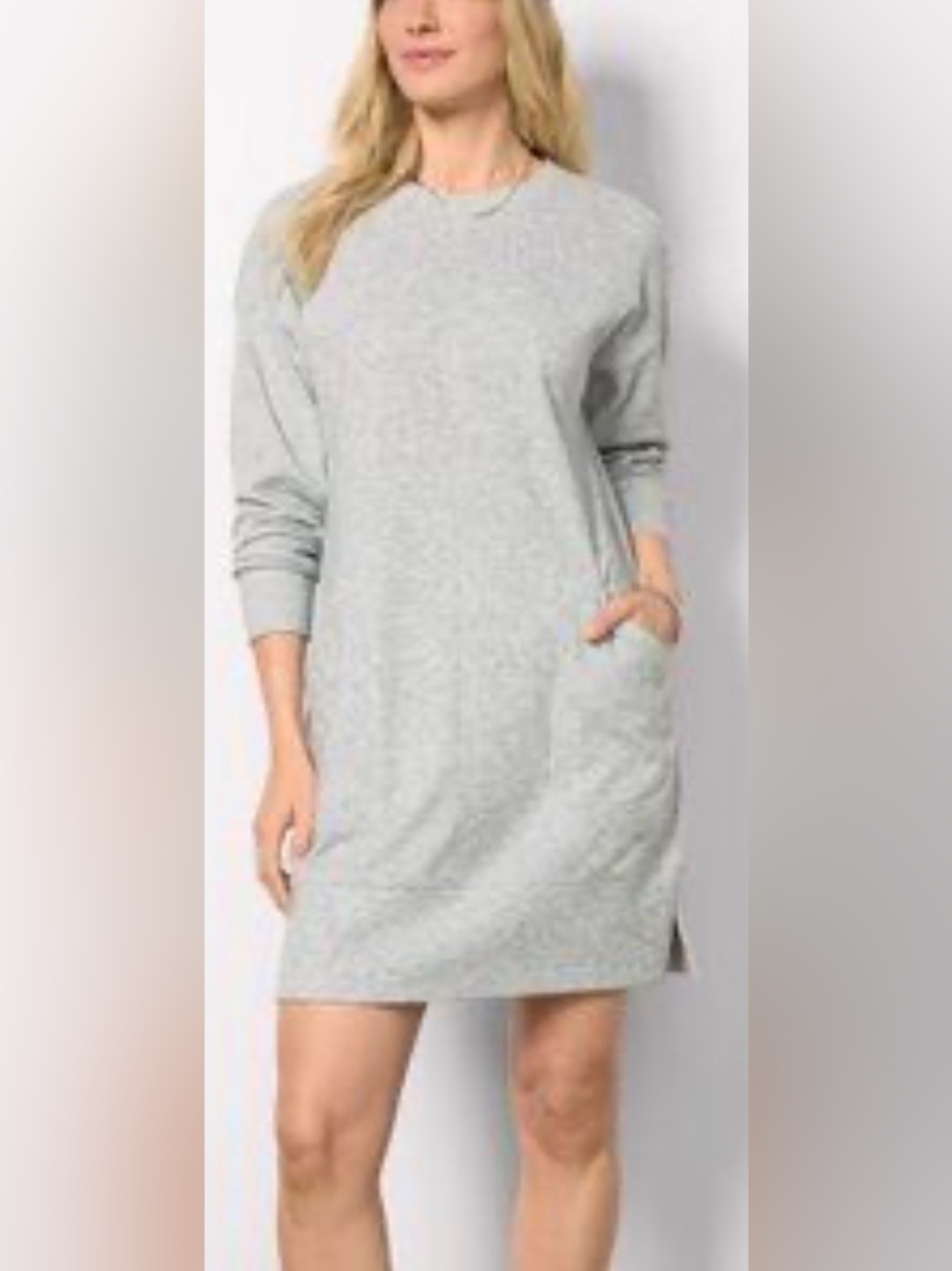 Evereve Rhodes Sweatshirt Dress Gray Size Medium Nwt New With Tags
